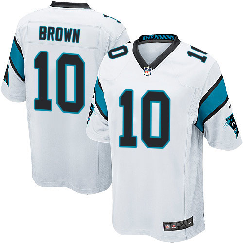 Men's Game Corey Brown Nike Jersey White Road - #10 NFL Carolina Panthers